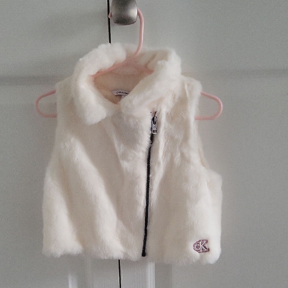 Cozy White Faux Fur Vest for Kids